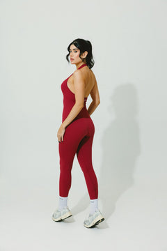 Macacão Seamless frente única - Vermelho Bordô